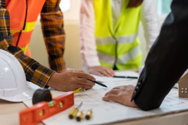 chantier et ingénieurs